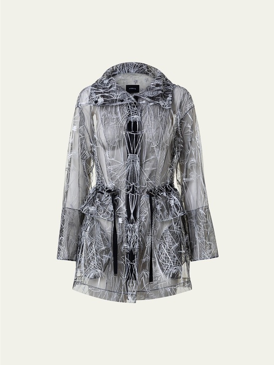 Akris Jackets & Blazers - Akris New Valdemire Croquis Embroidered Parka Jacket Size US 8 $2,990.00
